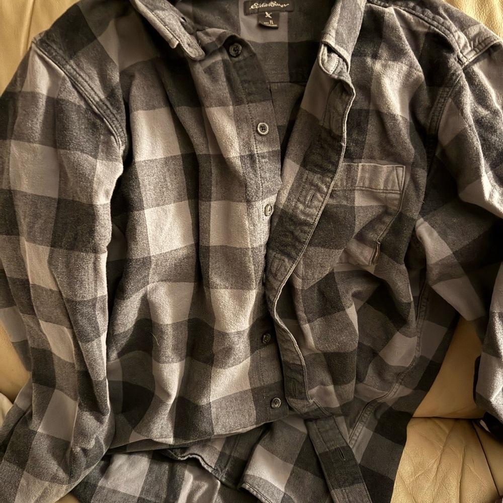 Eddie Bauer Grey Flannel Men's Shirt